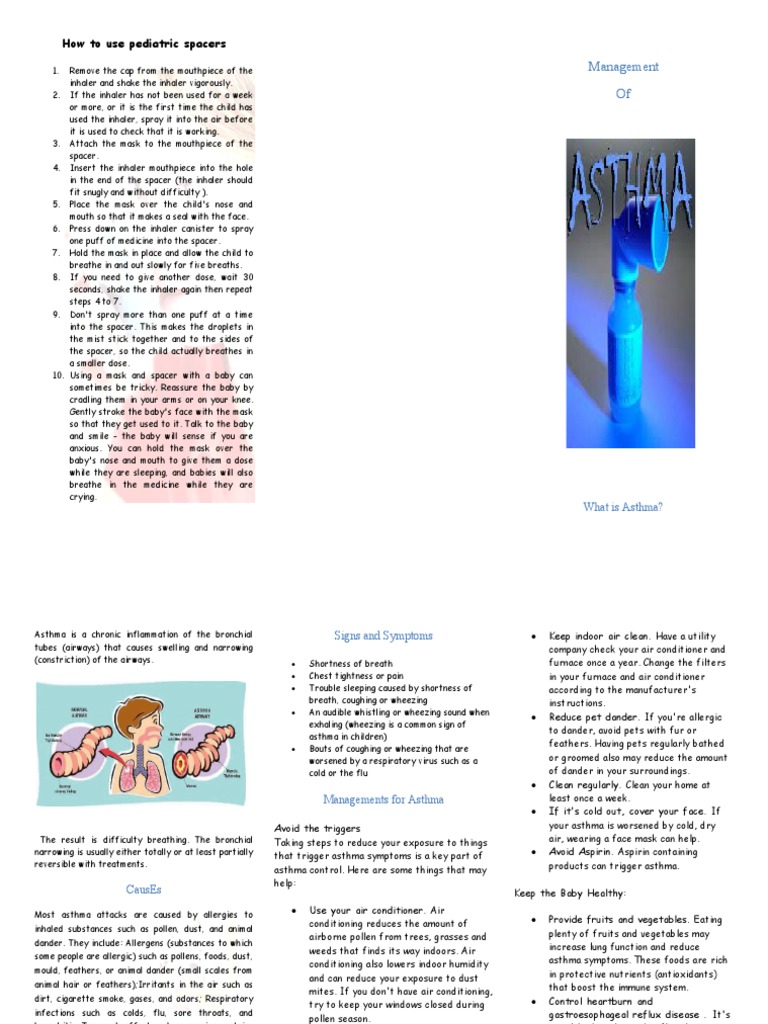 Asthma Pamphlet PDF Asthma Cough