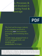 Methods, Processes & Equipment Involved in Manufacturing Food & Beverage