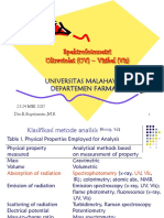 Spektrofotometri Ultraviolet (UV) - Visibel (Vis) : Universitas Malahayati Departemen Farmasi