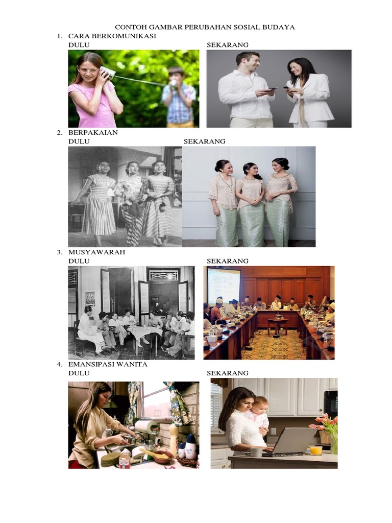 Contoh Gambar Perubahan Sosial Budaya Pdf