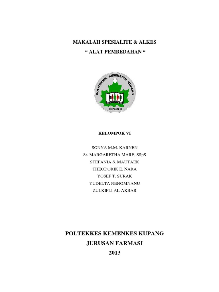 makalah alat bedah