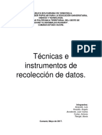 Técnicas e Instrumentos de Recolección de Información