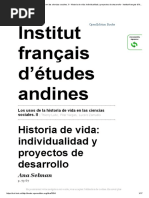 Los Usos de La Historia de Vida en Las Ciencias Sociales - Individualidades e Projetos de Desenvolvimento