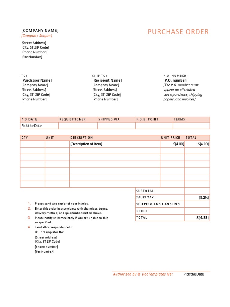 Purchase Order Template 07 | PDF | Computing | Business