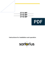 Manual Sartorius 3713MP, 3716MP and 3719MP