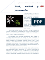 09 MI CAMINO de VIDA - Simplicidad, Unidad y Pureza de Corazón