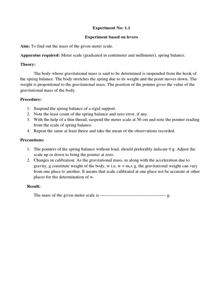 Physics Experiments for Students | PDF | Lens (Optics) | Weighing Scale