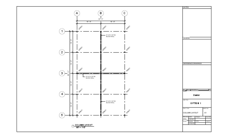Structural Column Layout Plan | PDF