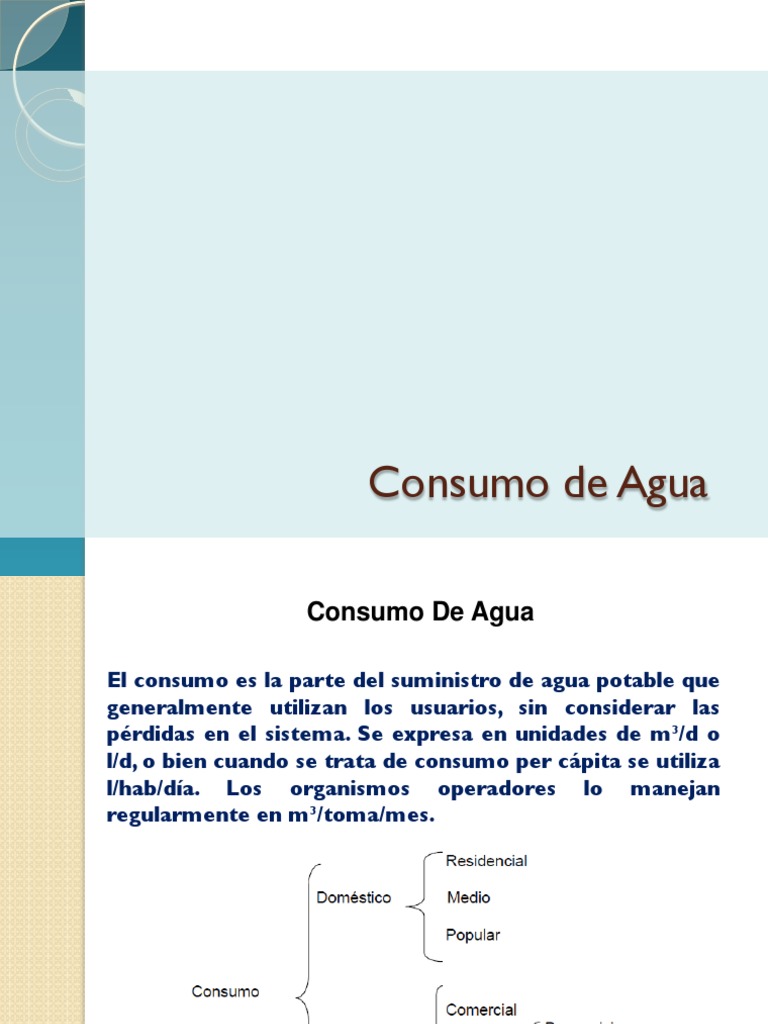 Cálculo del Consumo de Agua en México | PDF | Consumo (economía) | Agua