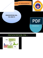 Oriental College of Management: Presentation On:-Fdi and Fii