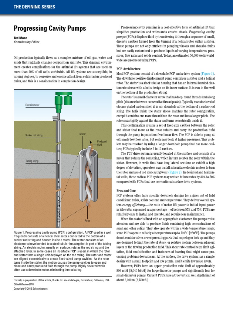 Defining PCP Pump Petroleum