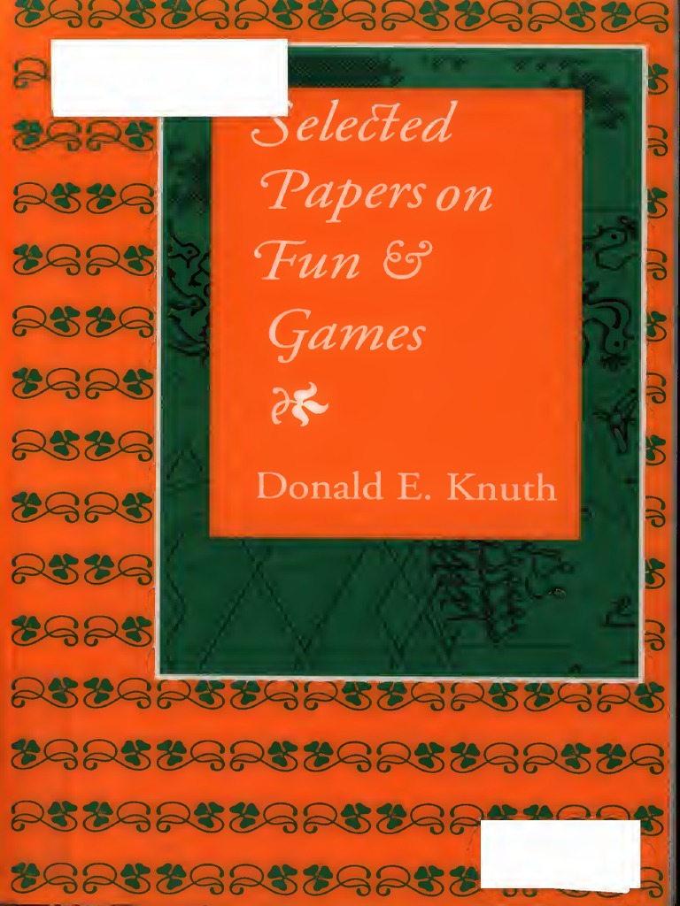 Selected Papers On Fun and Games PDF Teaching Mathematics Science