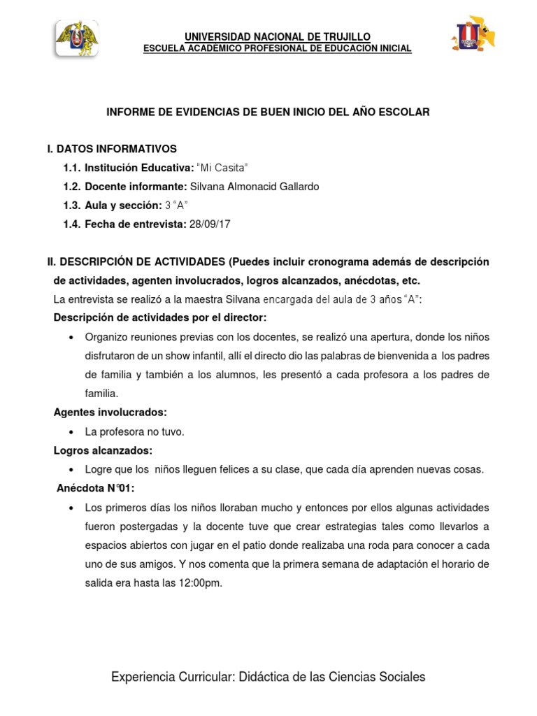 Buen Inicio del Año Escolar en Preescolar | PDF | Salón de clases ...