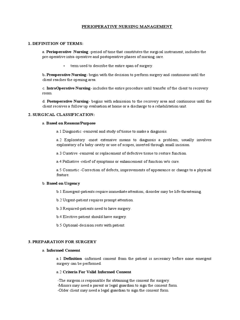 Perioperative Nursing | PDF | Surgery | Health Care
