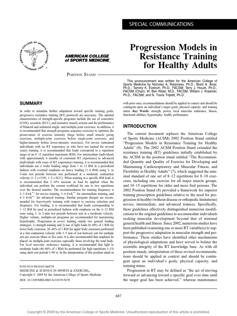 Resistance training thesis image