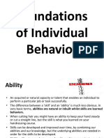 Foundation of individual performance