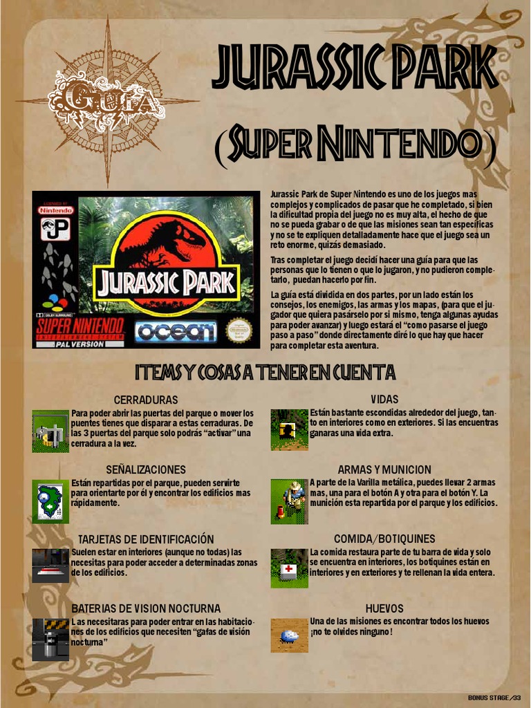 Jeu Jurassic Park Pour Nintendo NES - Version PAL, état Correct, Jeu Rétro