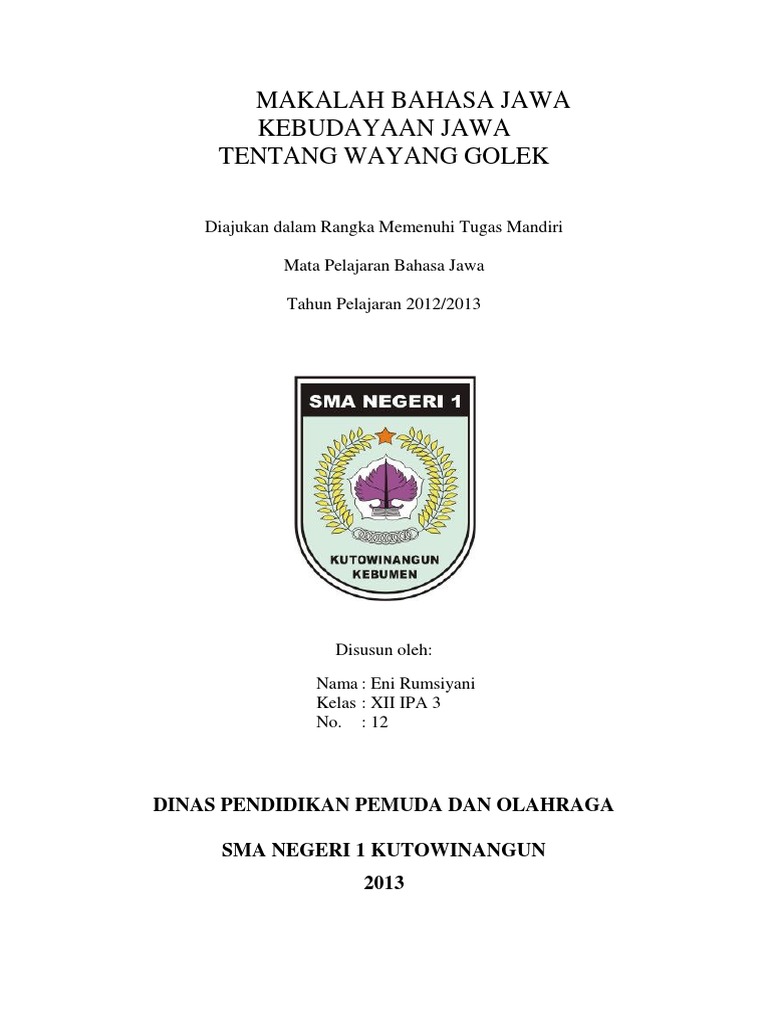 Makalah Wayang Golek