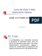 Titolo V Costituzione