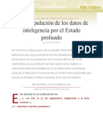 La Manipulación de Los Datos de Inteligencia Por El Estado Profundo, Por Peter Dale Scott