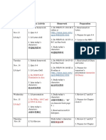 Date Class Activity Homework Preparation: 4. Do WB P144 F Translation in Class (Memorize L8 Diary)