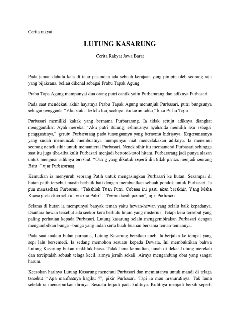 Lutung Kasarung Bahasa Sunda