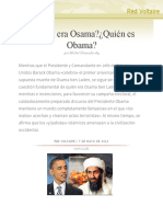 ¿Quién Era Osama?¿Quién Es Obama?, Por Michel Chossudovsky