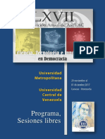 LXVII AsoVAC Programa Por Sesiones