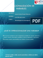 Operacionalización de Variables