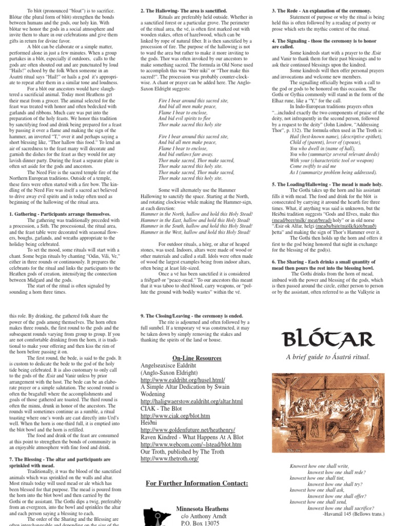 Understanding Ásatrú Blót Rituals | PDF | Heathenry (New Religious ...