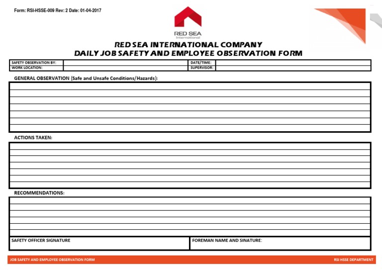 Daily Observation Report PDF