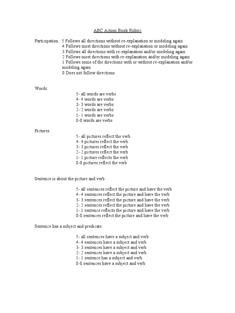 4th grade book report rubric picture