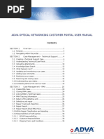 ADVA Optical Customer Portal User Manual v1.16