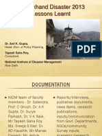 Uttarakhand Disaster 2013 Lessons Learnt: Dr. Anil K. Gupta