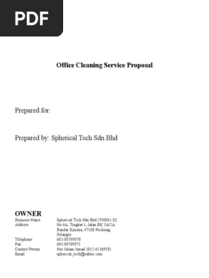 Office Cleaning Proposal TEKUN MARA