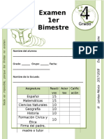 4to Grado - Examen Bloque 1 (2017-2018)