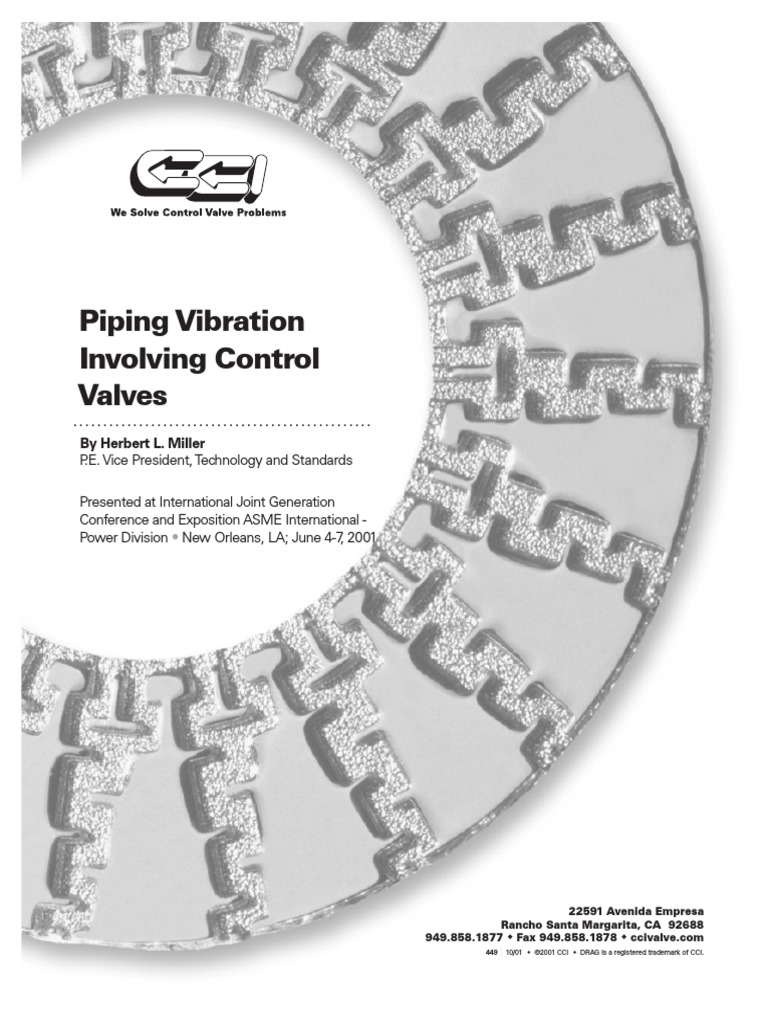 Piping - Control - Valve - Vibration PDF | PDF | Valve | Fluid Dynamics