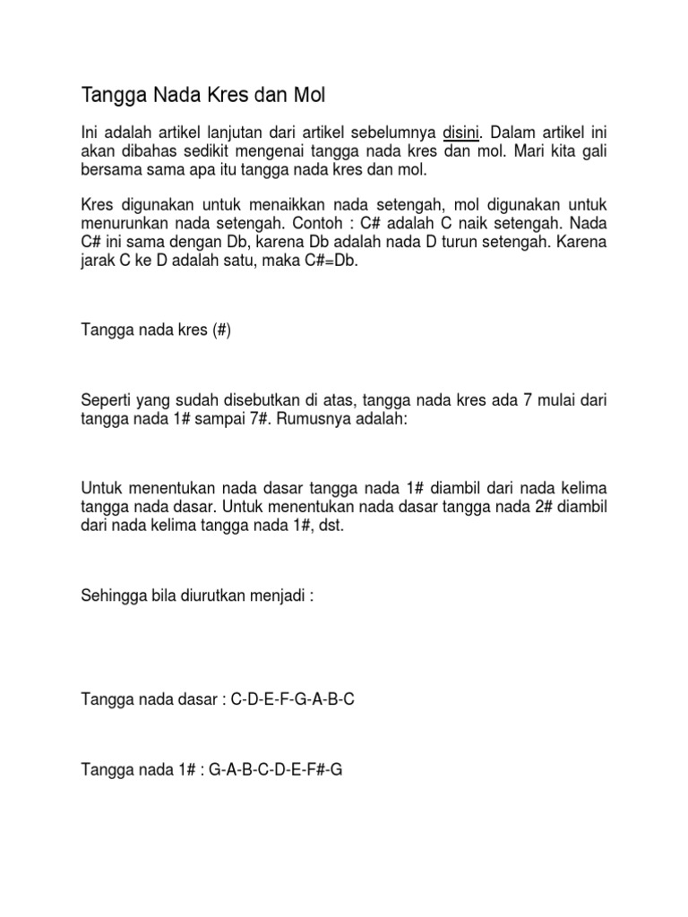 Gambar Not Balok 1 Sampai 7 - Tempat Berbagi Gambar