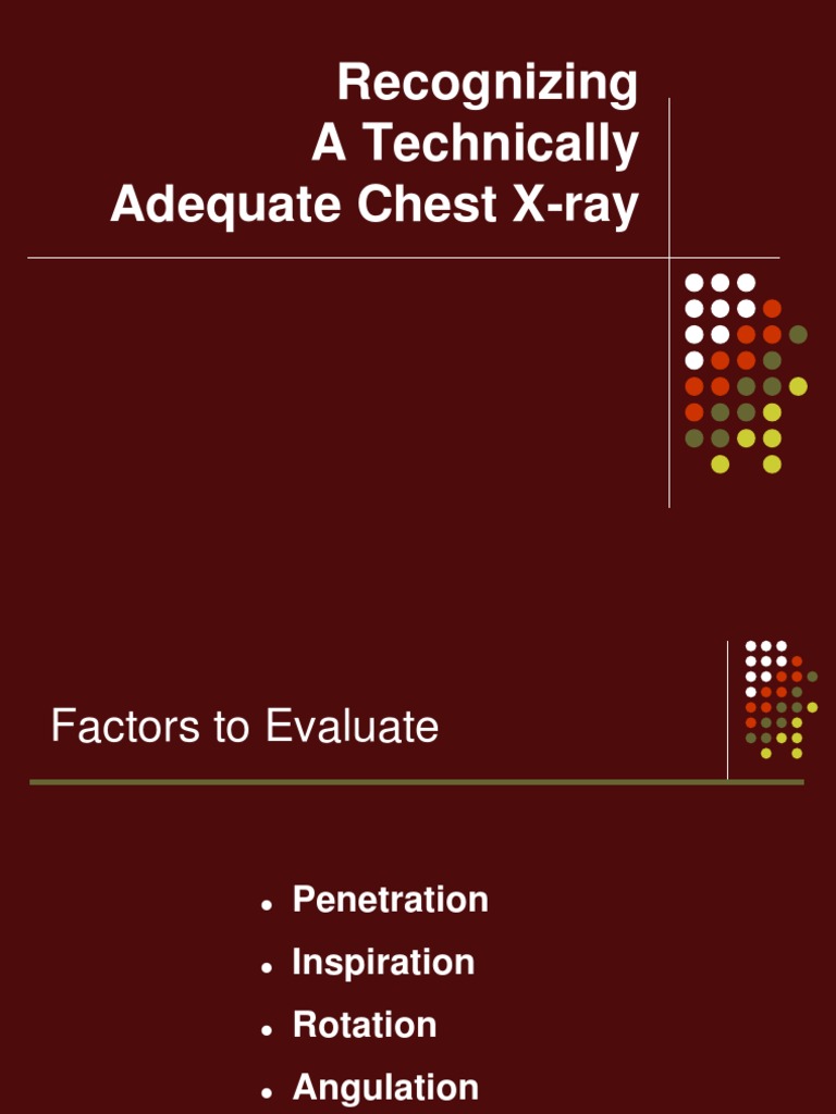 Recognizing A Technically Adequate Chest XRay PDF Anatomical Terms