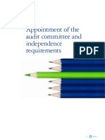 Appointment of The Audit Committee and Independence Requirements
