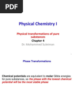 Physical Chemistry I: Physical Transformations of Pure Substances