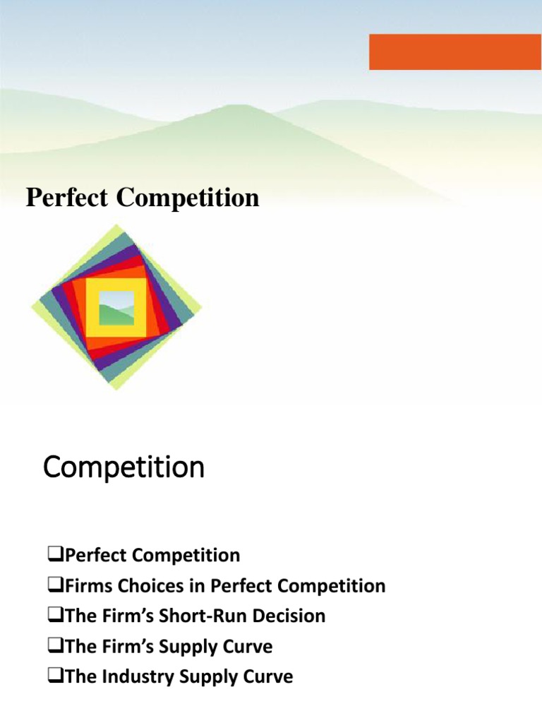 Firm's Supply Curve in Perfect Competition | PDF | Perfect Competition ...