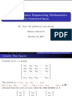 MTH-812 Advance Engineering Mathematics: Four Fundamental Spaces