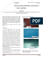 Analysis on the Generation and Control of Strip Defects on the Surface of Color Coated Plates