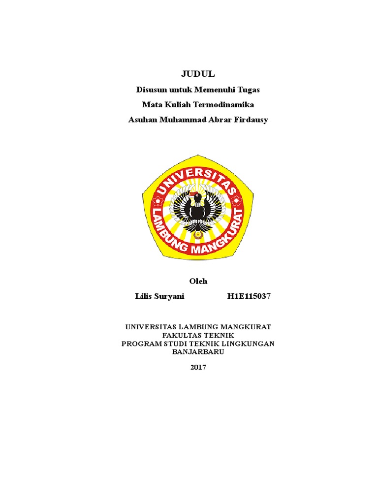 Format Cover Makalah