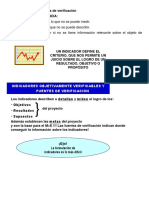 Indicadores y Fuentes de Verificacion