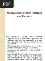 Measurement of High Voltages and Currents