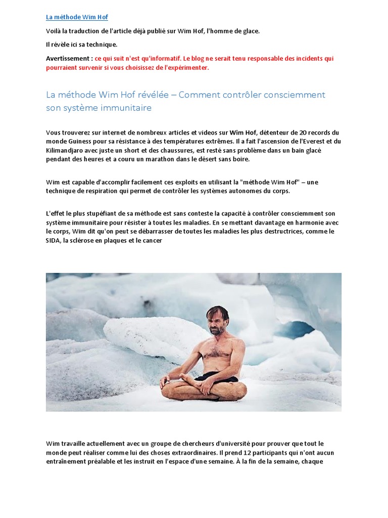 Top 47 Wim Hof Méthode Français Pdf Quick Answer