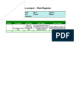 House Construction Project - Risk Register