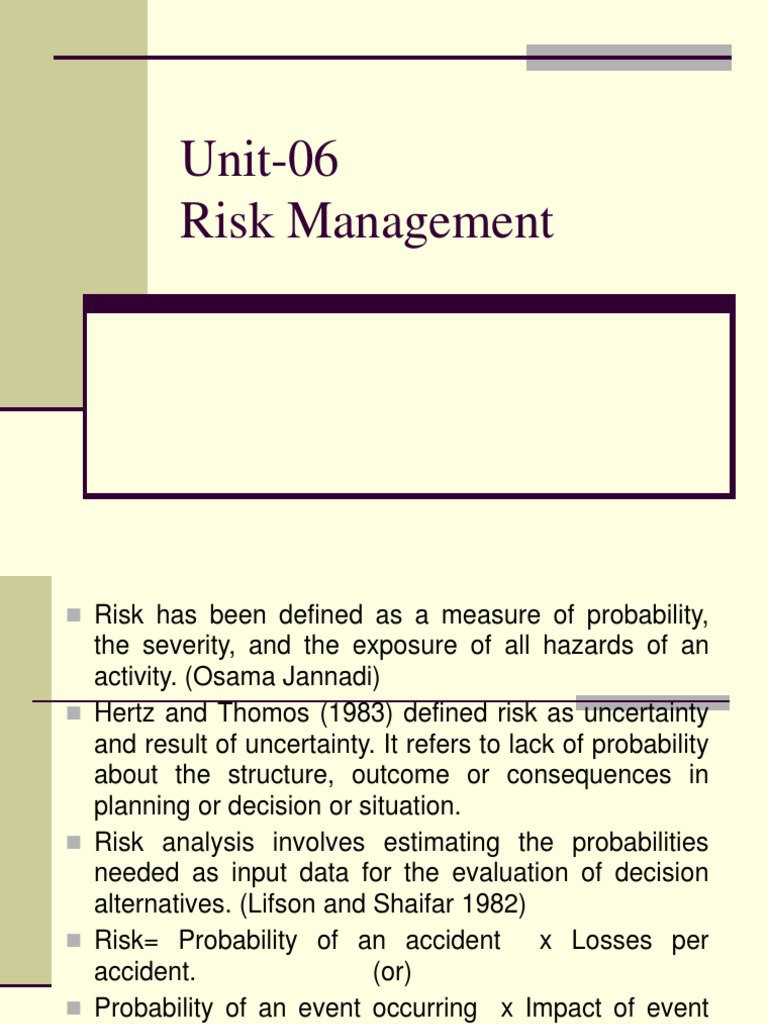 Risk Management in Construction Industry | Download Free PDF | Risk ...